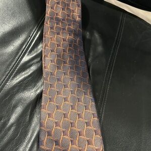 bocara Stylish Blue and Orange Patterned 100 % cTie